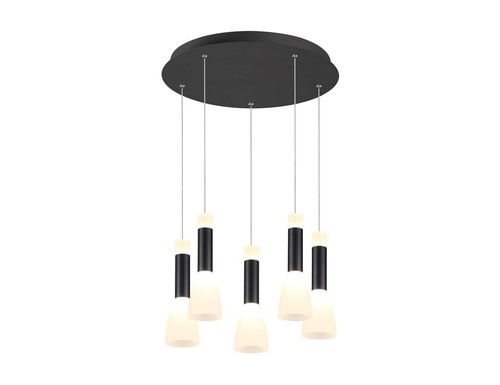 5 תלוי על בסיס עגול שחור LED 5X7W