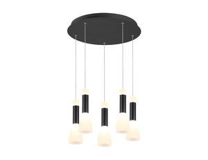 5 תלוי על בסיס עגול שחור LED 5X7W