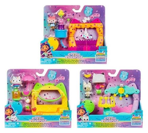 מרפסת מקושטת לבית הבובות של גבי (מגוון דגמים)