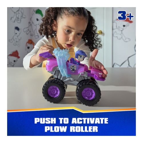 רכב ההצלה של רוקסי עם גלגלי ענק ודמות