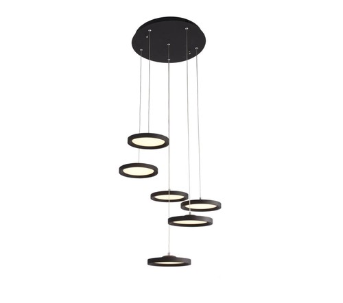 6 תלוי שחור על בסיס עגול LED 55W