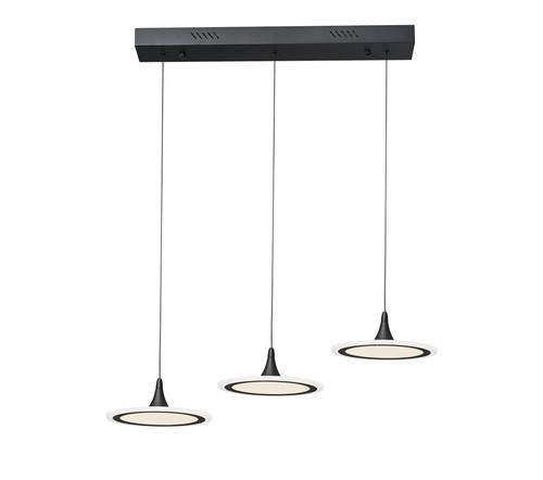 3 תלוי שחור על בסיס מלבן LED 48W