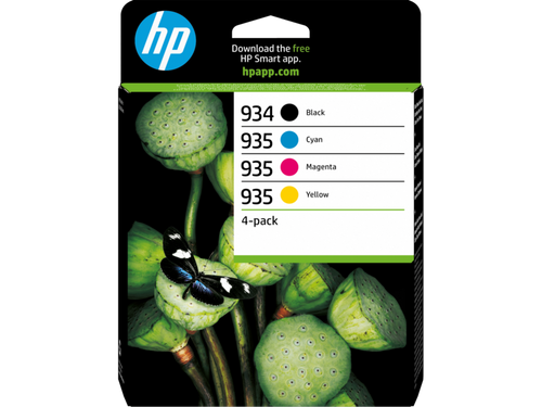 סט ראשי דיו שחור/אדום/צהוב/כחול HP 935XL + 934XL -מקורי