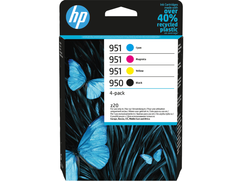 סט ראשי דיו שחור/אדום/צהוב/כחול HP 951XL + 950XL -מקורי