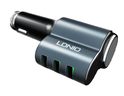 מטען מהיר לרכב 4.2A 3*USB עם אוזניות בלוטוס