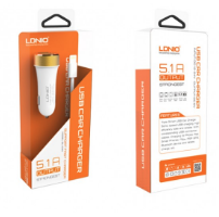 מטען מהיר לרכב USB*3 + כבל איפון 5.1A