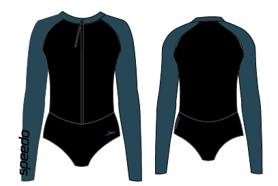 בגד ים עם שרוול ארוך אנטי סאן לנשים - Long Sleeve Sun Protection