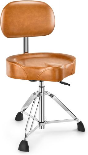 כסא תופים הידראולי DHT250 עם מושב אופנוע מרופד ומשענת EC6748 מבית DONNER