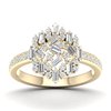 טבעת מעוצבת יהלומי באגט (0.75ct) זהב 14K
