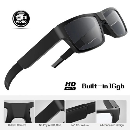 משקפי וידאו עם מצלמת וידיאו מוסתרת Full HD 1080P G2S