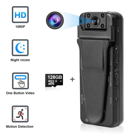 מצלמת וידיאו HD DVR על הגוף