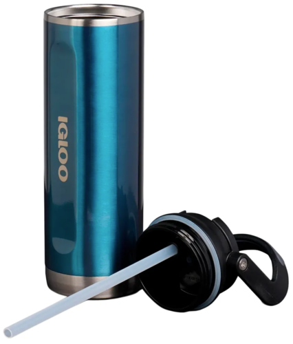 תרמוס עם קשית Igloo  20 Oz Stainless Steel Sport Sipper Bottle