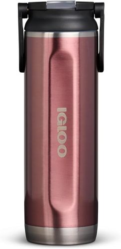 תרמוס עם קשית Igloo  20 Oz Stainless Steel Sport Sipper Bottle