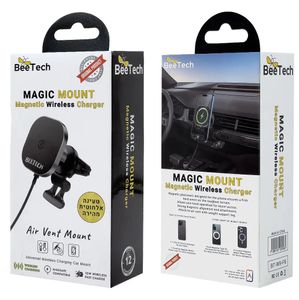 מעמד רכב עם טעינה אלחוטית BeeTech W9-F6 15W MagSafe