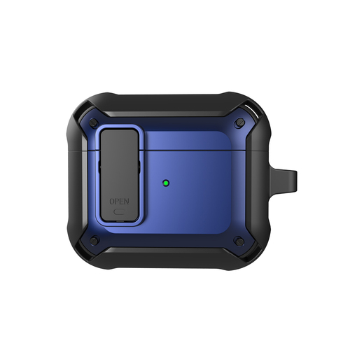 כיסוי קשיח לאוזניות WIWU Mecha AirPods 3 שחור-כחול