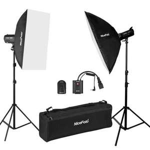 קיט פלאש סטודיו דגם NiceFoto KIT-502 בעוצמה 300W