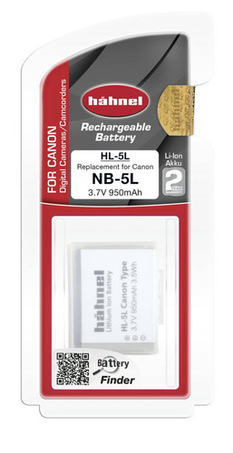 סוללה למצלמות קנון חליפית ל–CANON NB5H Hahnel