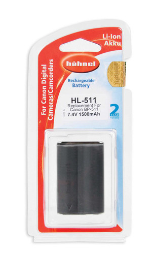 סוללה למצלמת וידאו חלופית ל CANON BP511 Hahnel