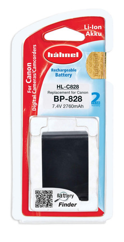 סוללה למצלמת וידאו קנון חלופית ל CANON BP828 Hahnel