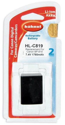 סוללה למצלמת וידאו קנון חלופית ל CANON BP819 Hahnel