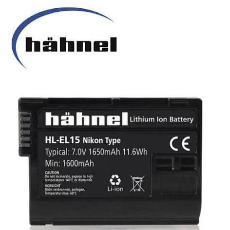 סוללה למצלמות ניקון תואמת ל Nikon EN-EL15 Hahnel