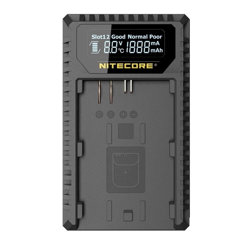 מטען USB של Nitecore לסוללות Canon LP-E6/LP-E8