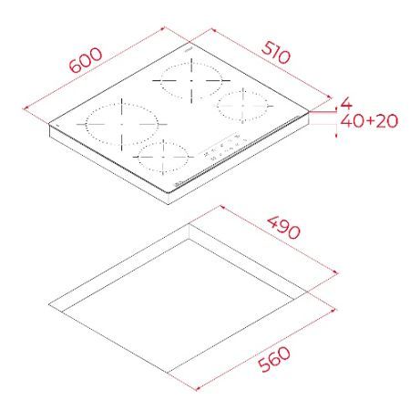 ‏כיריים אינדוקציה Teka IBC 64010 MSS תקה