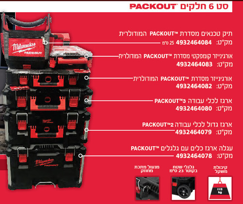 סט 6 חלקים PACKOUT MILWAUKEE