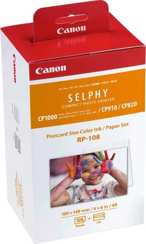 ערכה Canon RP-108 הכוללת דיו צבעוני + 108 גיליונות 100x148 מ