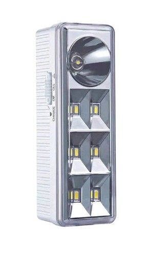 תאורת חירום 'פופאי' לד 6+1 עם תקע מתקפל SEMICOM SM-1106
