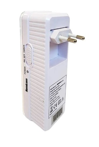 תאורת חירום 'פופאי' לד 6+1 עם תקע מתקפל SEMICOM SM-1106