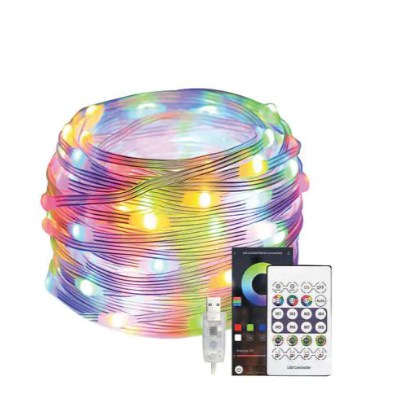פס לד תאורה צבעוני FIESTA באורך 10 מטר, IP68 RGB חיבור USB ושלט
