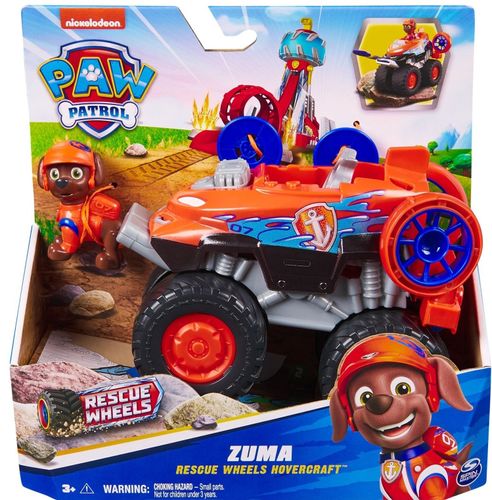 הרחפת של זומה יורה דיסקיות עם גלגלי ענק ודמות