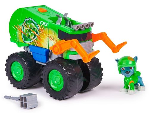 משאית המיחזור של רוקי יורה חץ  עם גלגלי ענק ודמות