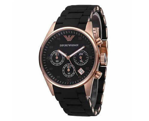 שעון יד EMPORIO ARMANI  AR5905 רצועה מצופה סיליקון