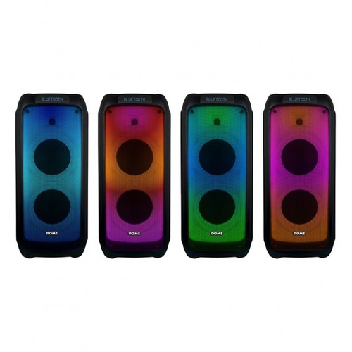 בידורית ניידת 3000W עם 2 מיקרופונים אלחוטיים מבית DOME