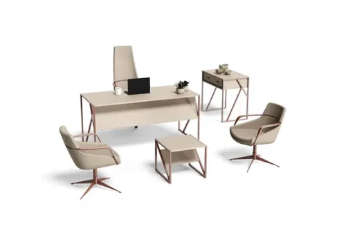 שולחן משרדי מעוצב רוחב 160 ס``מ WAW צבע בז`