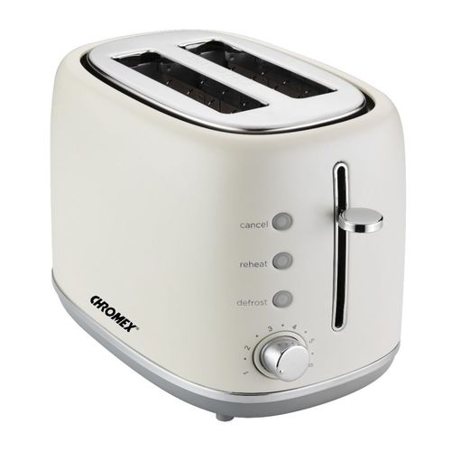  CHROMEX מצנם 2 פרוסות מעוצב גוון קרם דגם CH240C CHROMEX מצנם 2 פרוסות מעוצב גוון קרם דגם CH240C