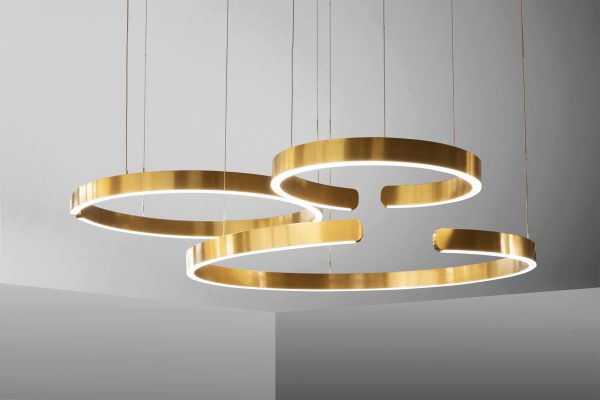 PENDANT LAMP 9979R D400 BRUSHED BRASS LED