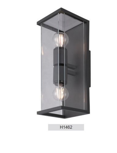 WALL LAMP H1462, 2*E27 MAX 15W, DARK GRAY
