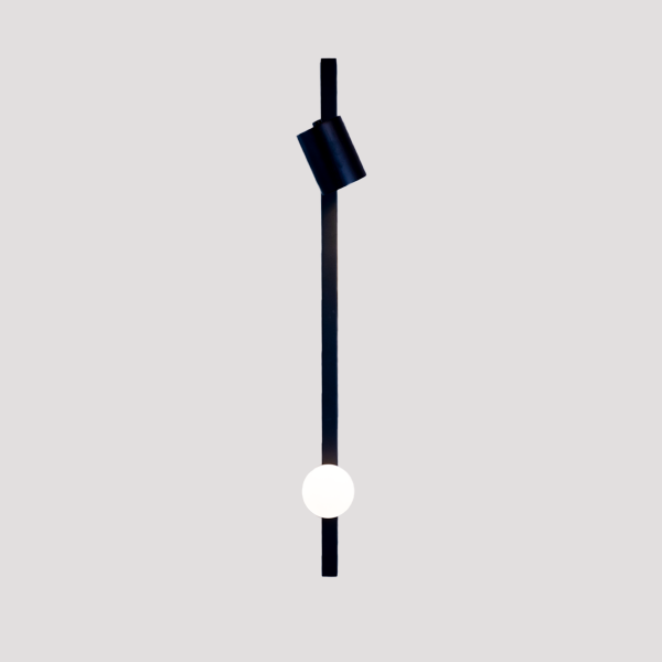 WALL LAMP 100*180*1000MM, BLACK COLOR, GU10 +G9