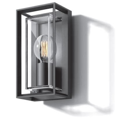 WALL LAMP H256 W131  L111 E27 BLACK