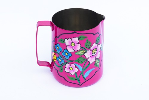 כד חלב להקצפה נירוסטה מצוייר - 1 ליטר 