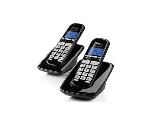 טלפון זוגי אלחוטי בעברית MOTOROLA S3002 כולל ספיקר
