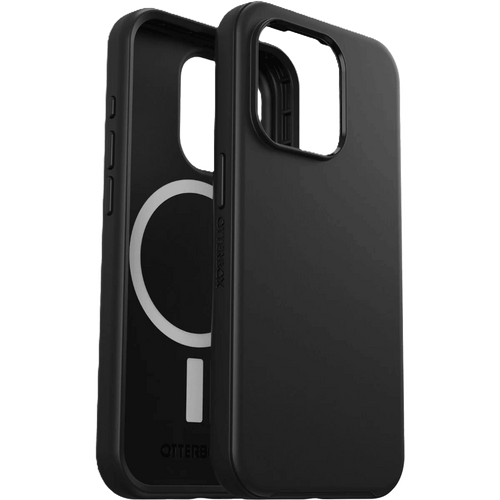 כיסוי לטלפון iPhone 15 Pro Otterbox Symmetry MagSafe, שחור