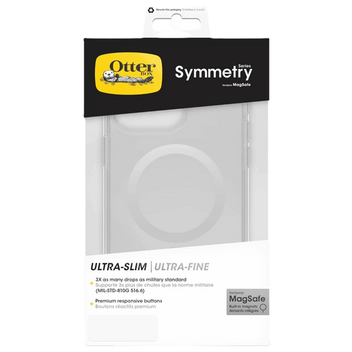 כיסוי לטלפון iPhone 15 Pro Otterbox Symmetry MagSafe, שקוף