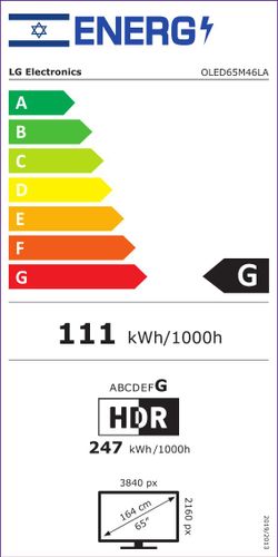 טלוויזיה 65″ LG OLED 4K webOS24 OLED65M46LA אל ג'י