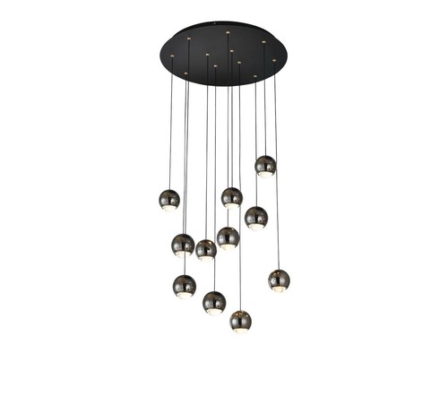 11 תלוי שחור על בסיס עגול LED 88W