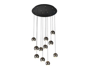 11 תלוי שחור על בסיס עגול LED 88W