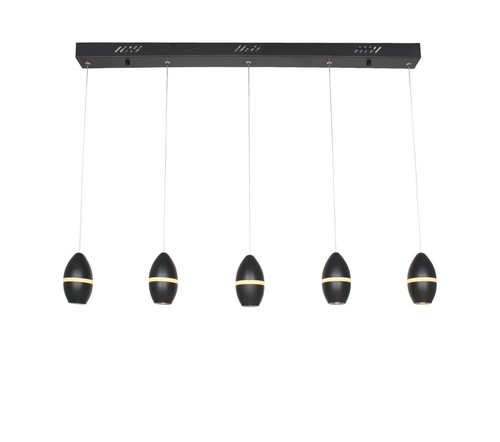 5 תלוי שחור על בסיס מלבן LED 5X6W